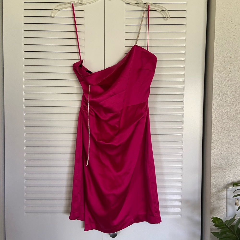 NWT Zara hot pink sleeveless mini dress S